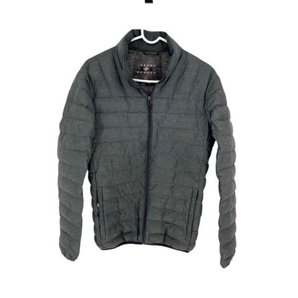 Joseph Abboud Mens Heather‎ Full Zip Down Filled Puffer Jacket Gray Small - Picture 1 of 5